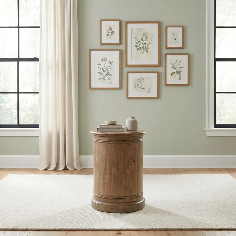 Hickory Grove Drum End Table