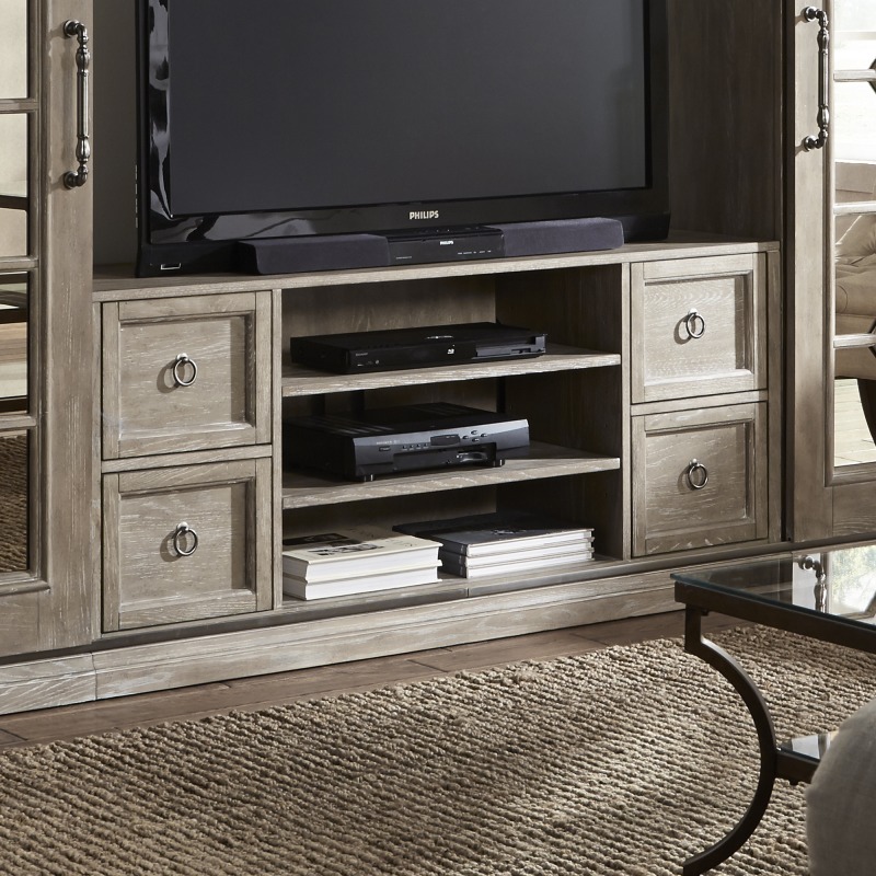 Mirrored Reflections Entertainment TV Stand by Liberty Furniture 874
