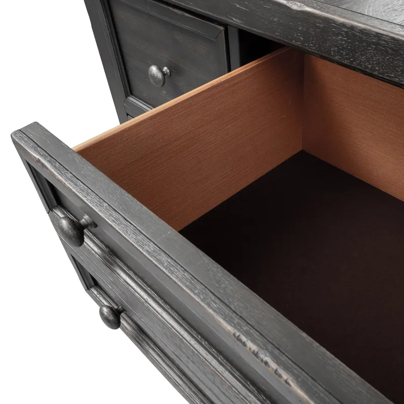 Harvest Home Queen Panel Bed, Dresser & Mirror, Chest