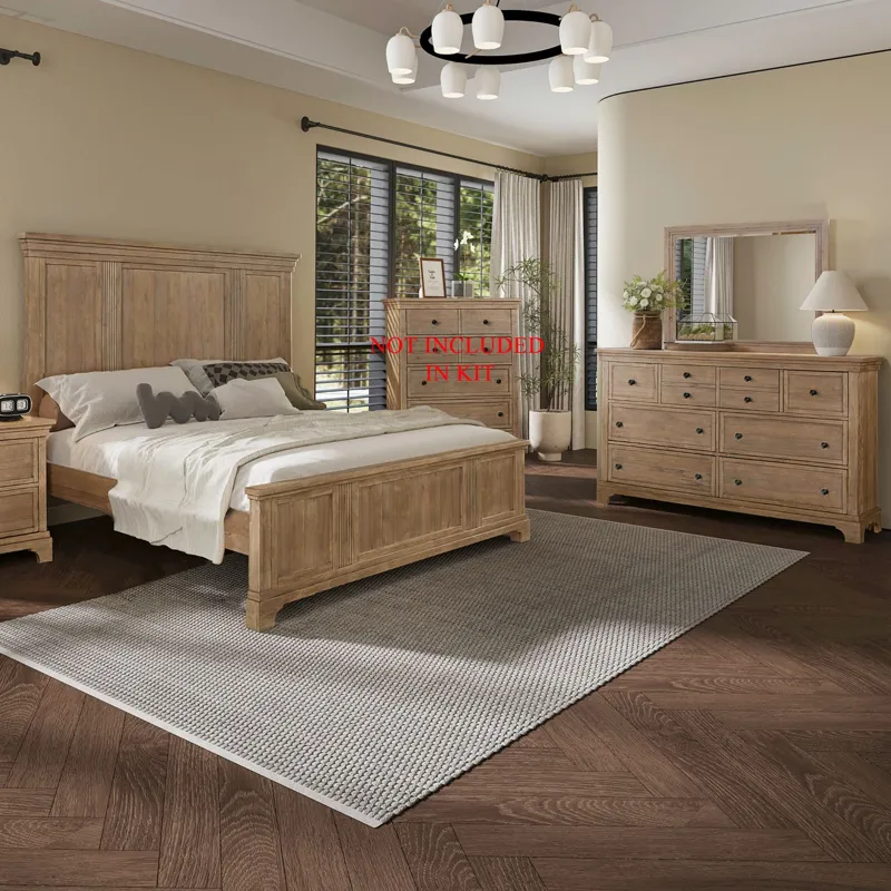 Haven Hills King Panel Bed, Dresser & Mirror