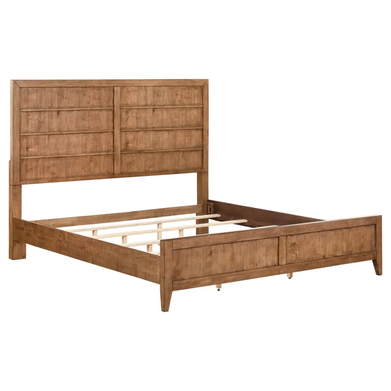 Shaker Lakes King Panel Bed, Dresser &amp; Mirror, Night Stand