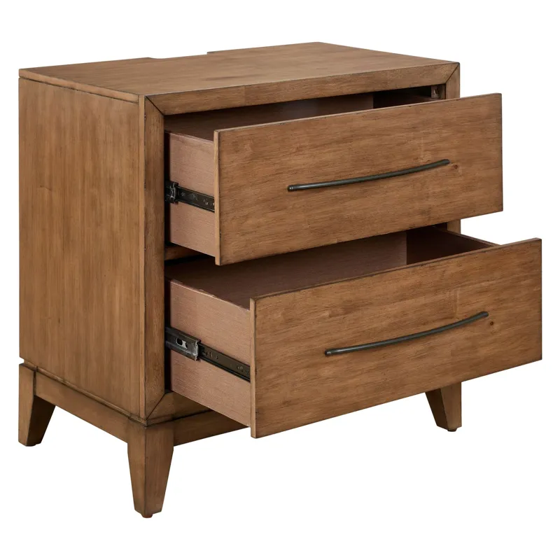 Shaker Lakes Nightstand w/ Charging Station
