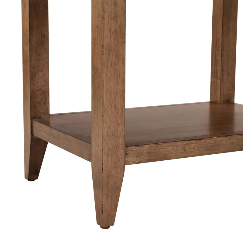 Shaker Lakes Open Nightstand w/ Charging Station