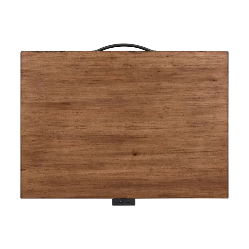 Shaker Lakes Open Nightstand w/ Charging Station