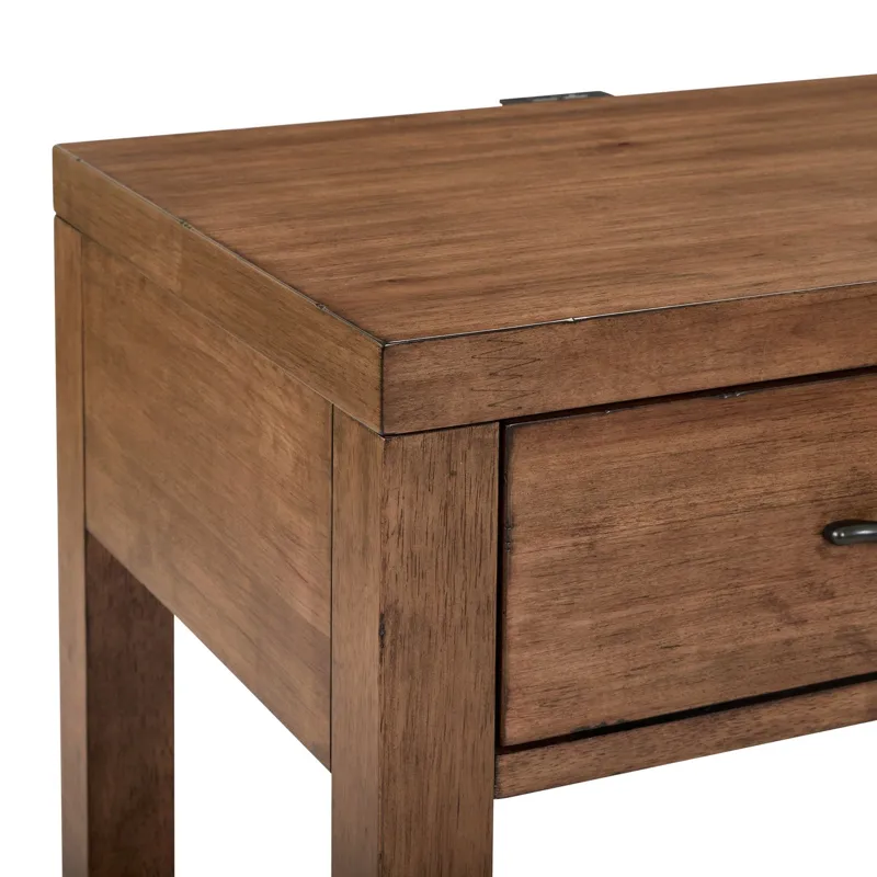 Shaker Lakes Open Nightstand w/ Charging Station