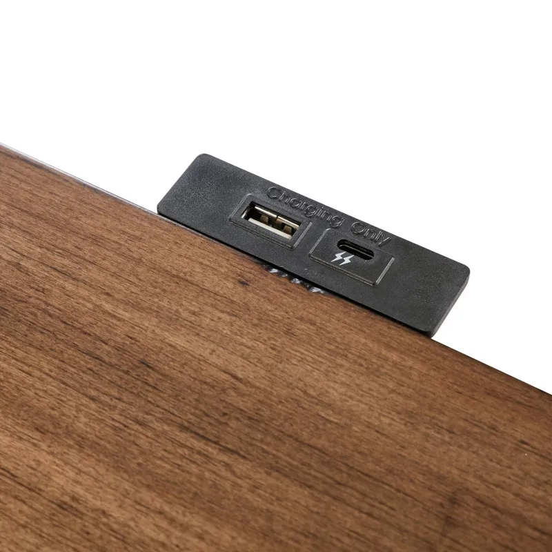 Shaker Lakes Open Nightstand w/ Charging Station