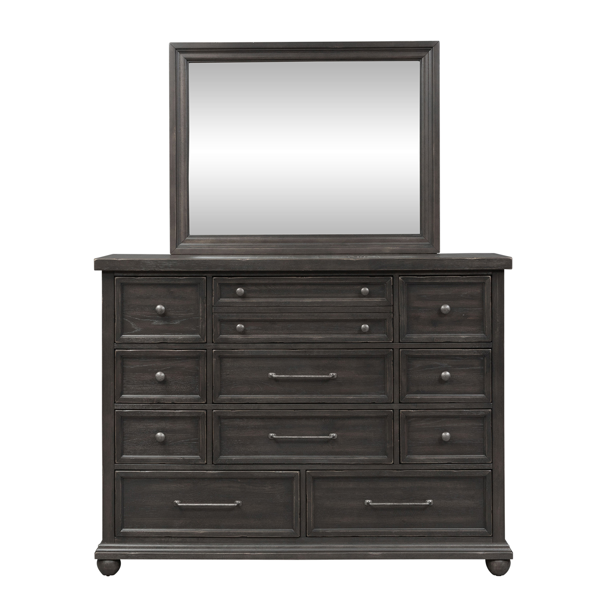 Harvest Home King Panel Bed, Dresser & Mirror 879BRKPBDM by Liberty