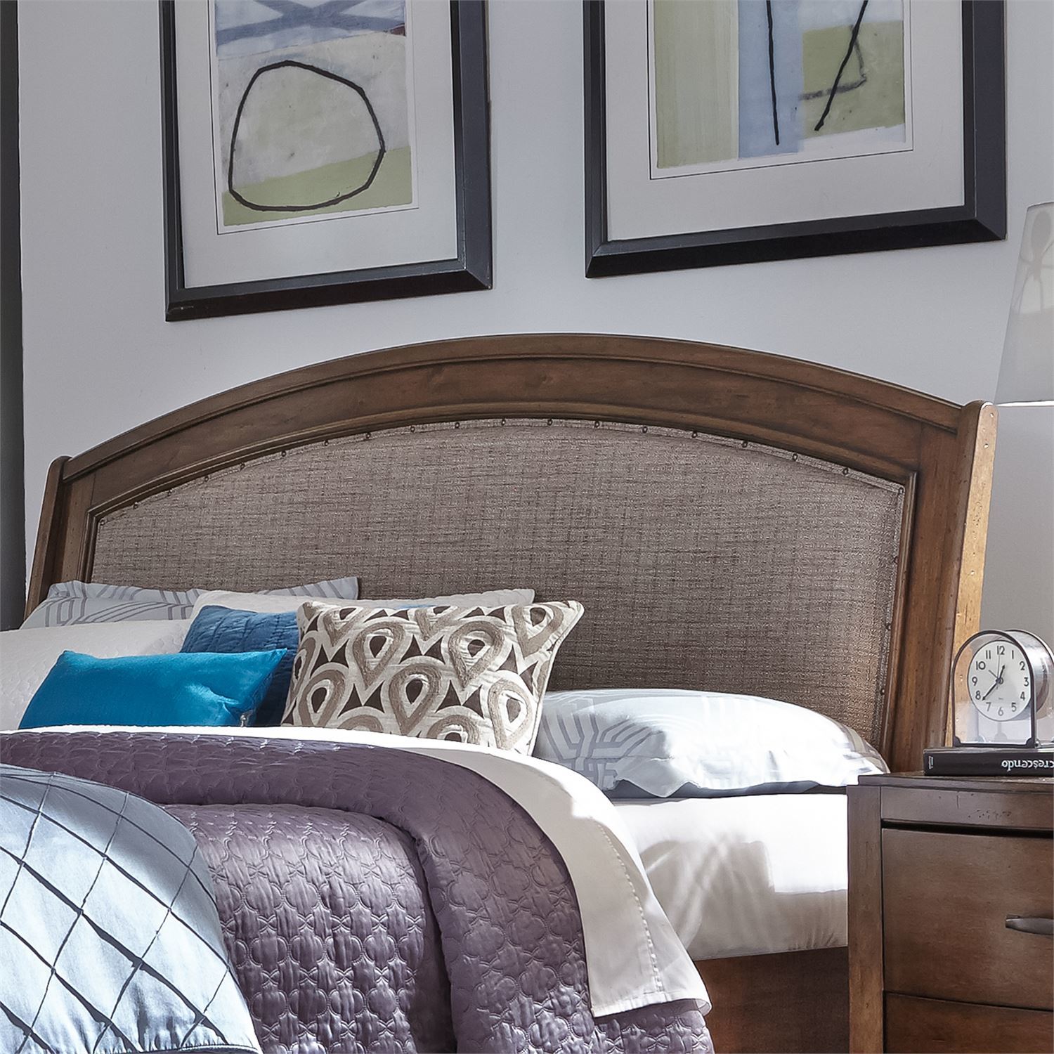 Avalon Queen Upholstered Headboard 705BR23HU by Liberty Furniture at