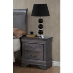 2 Drawer Nightstand - Grey