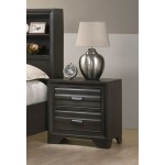 2 Drawer Nightstand - Antique Grey