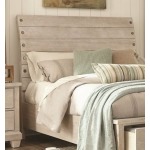 King Sleigh Headboard - White Wash