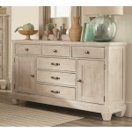 6 Drawer 2 Door Dresser - White Wash