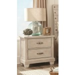 2 Drawer Nightstand - White Wash