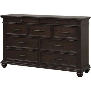 Dresser w/9 Drawers - Dark Brown