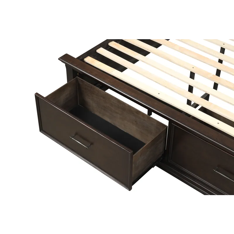 Queen Storage Footboard, Dark Brown