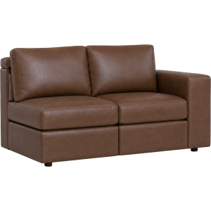 Leather Right Arm Loveseat
