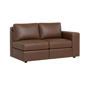 Leather Right Arm Loveseat