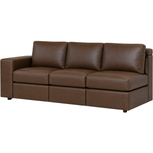 Leather Left Arm Sofa