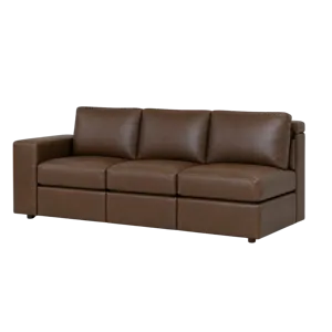 Leather Left Arm Sofa