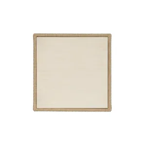 Wood Top Upholstered Side Table