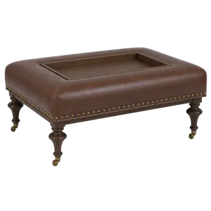 Leather Ottoman
