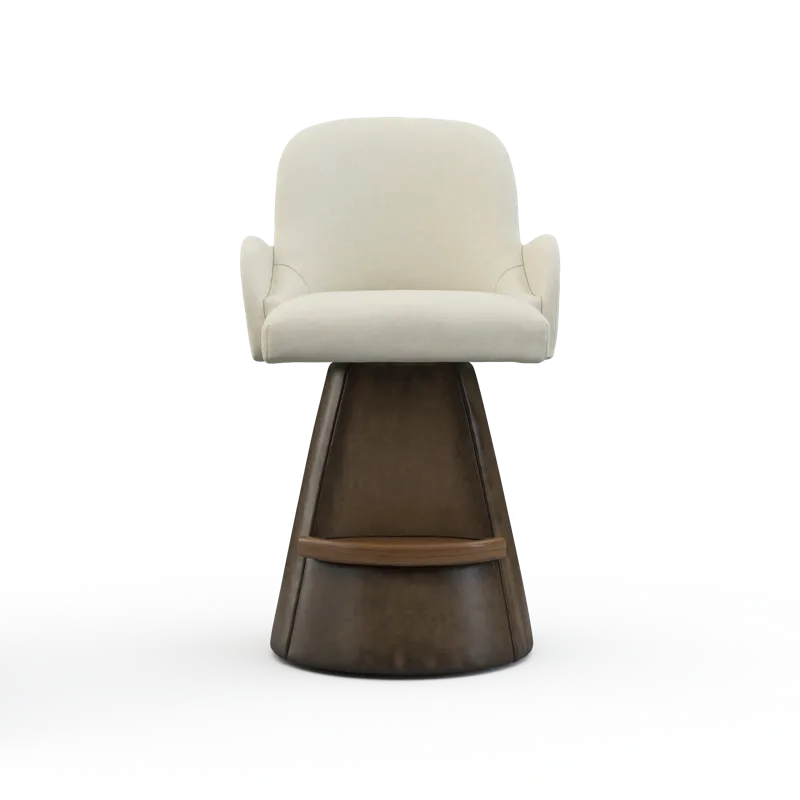 Leather Arm Bar Stool