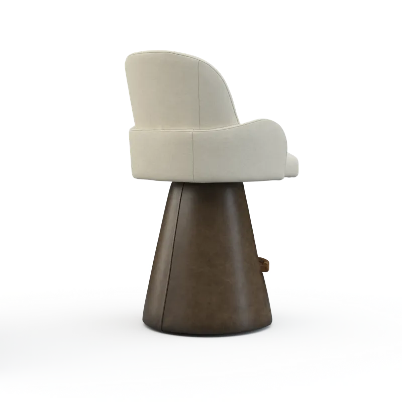 Leather Arm Bar Stool