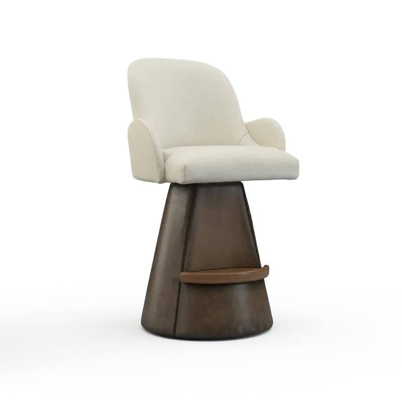 Leather Arm Bar Stool