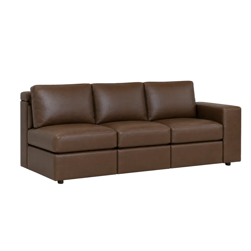 Leather Right Arm Sofa