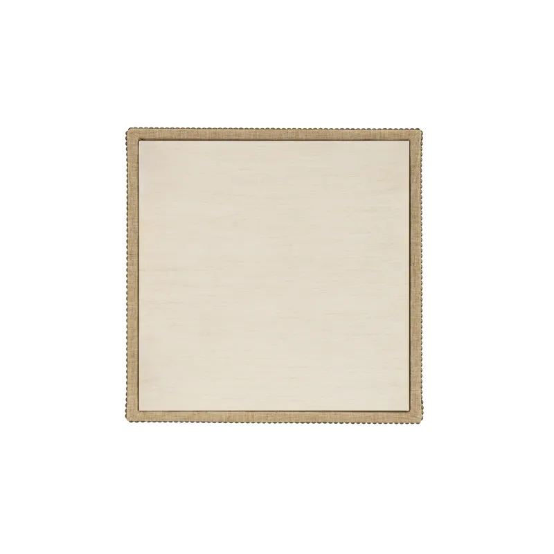 Wood Top Upholstered Side Table
