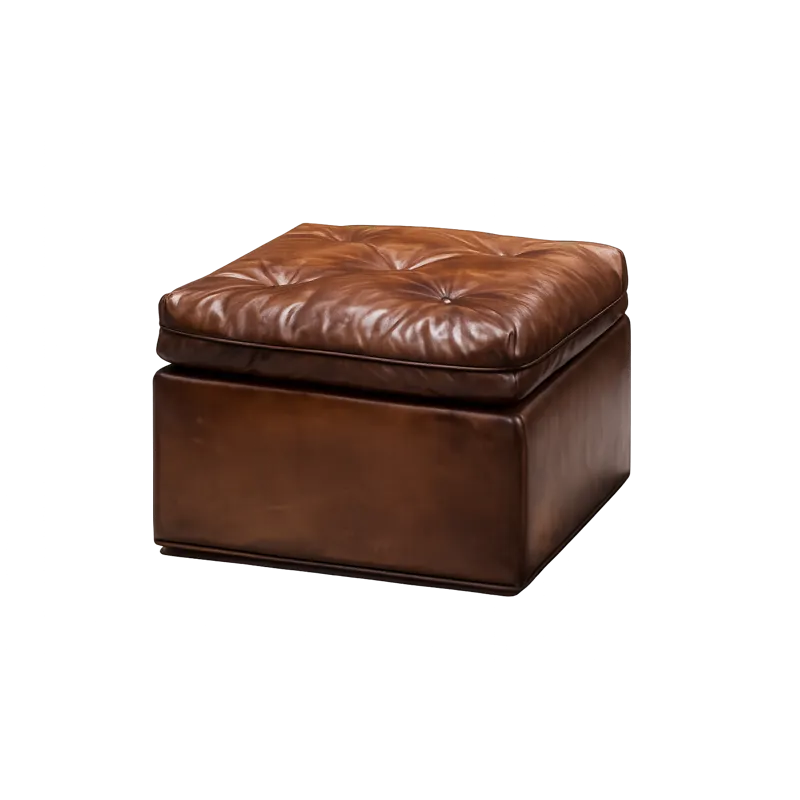 Leather Ottoman