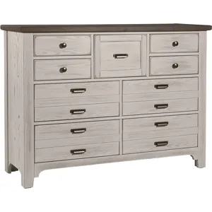 Bungalow-Dover Grey Two Tone Double Dresser 6 Drawer
