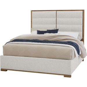Crafted Oak-Natural Erin's Upholstered Headboard Oatmeal - Queen