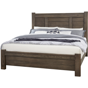Crafted Oak-Aged Grey Ben's Poster Bed - Queen