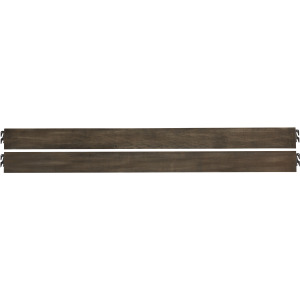Crafted Oak-Aged Grey Ben's Wood Rails & - Queen/King