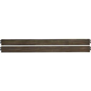 Crafted Oak-Aged Grey Ben's Wood Rails & - Queen/King