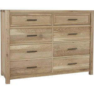 Crafted Oak-Bleached White Dresser 8 Drawer