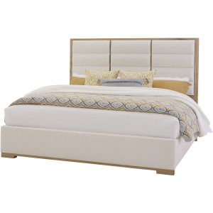 Crafted Oak-Bleached White Erins Upholstered Rail 5/0-6/6 White