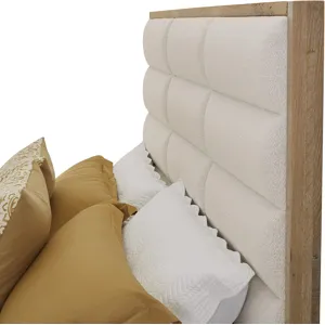 Crafted Oak-Bleached White Erin's Queen Upholstered White