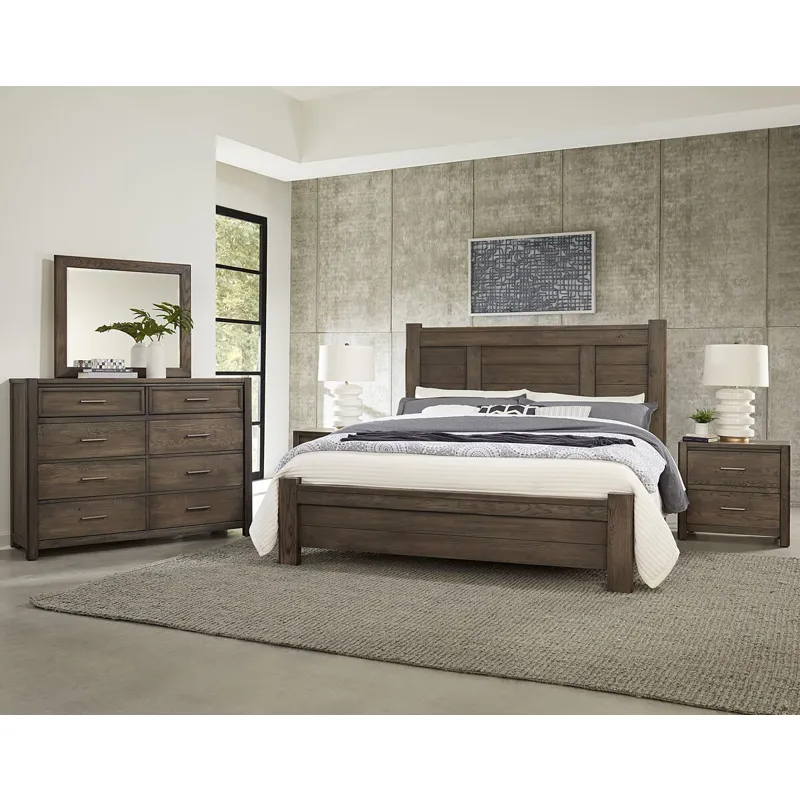 Crafted Oak Landscape Mirror - Aged Grey