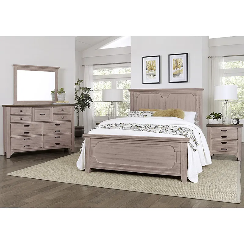 Bungalow-Dover Grey/Folkstone 2 Drawer Nightstand