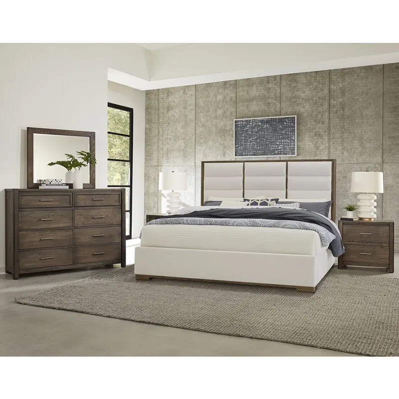 Crafted Oak Landscape Mirror - Aged Grey