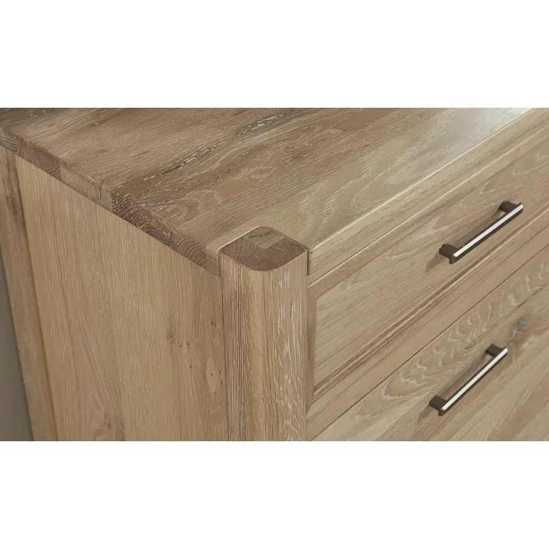 Crafted Oak-Bleached White Dresser 8 Drawer