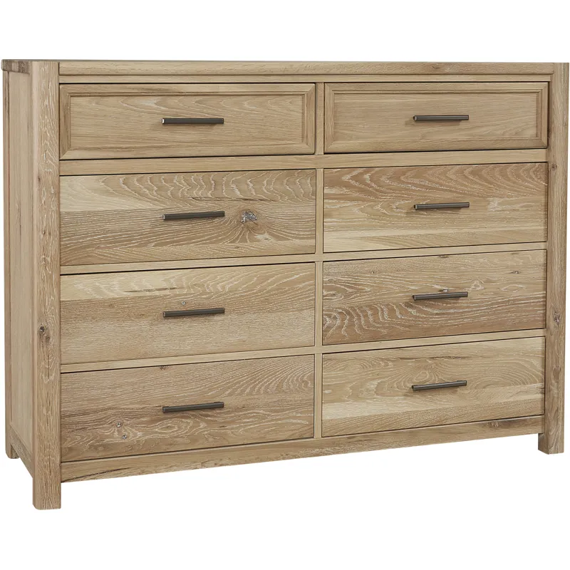 Crafted Oak-Bleached White Dresser 8 Drawer