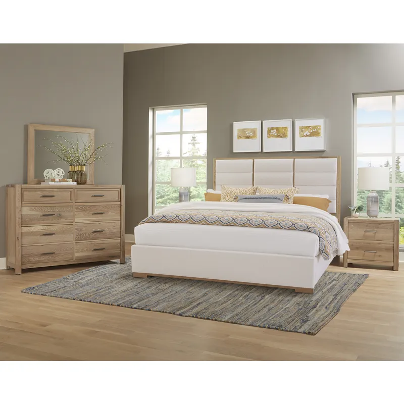 Crafted Oak-Bleached White Dresser 8 Drawer