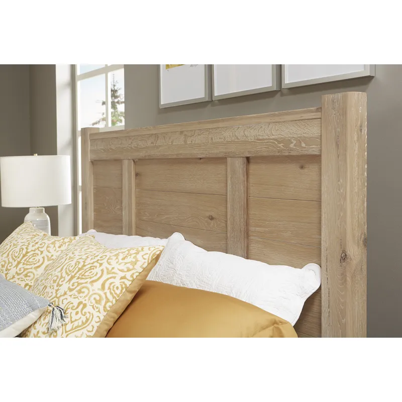 Crafted Oak-Bleached White Ben's Poster Headboard - King