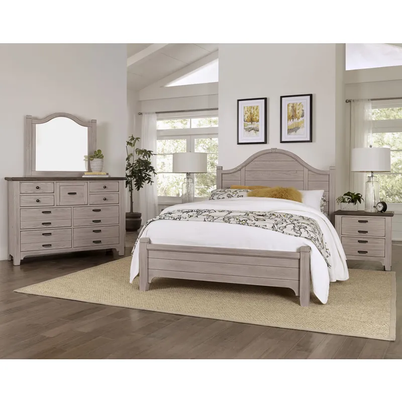 Bungalow King Arched Bed - Dover Grey/Folkstone