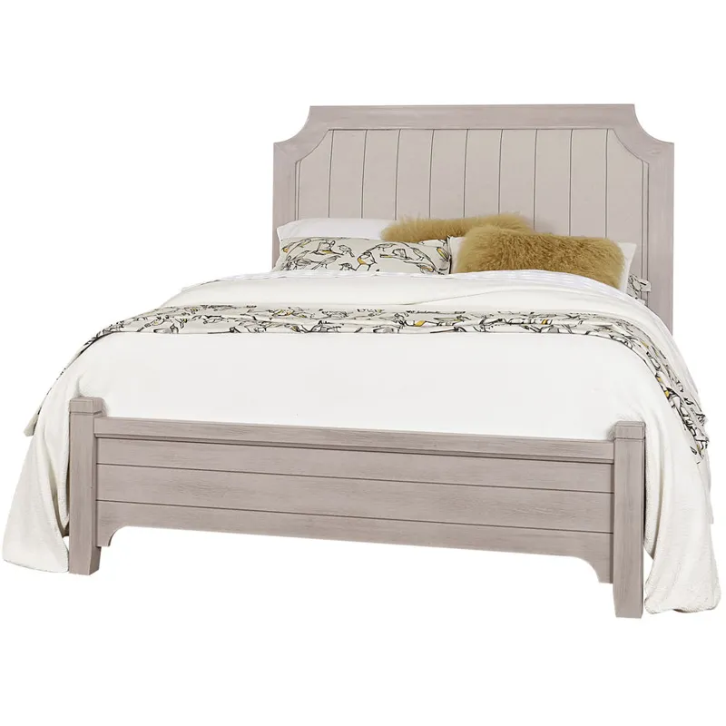 Bungalow Queen Upholstered Bed -Dover Grey/Folkstone