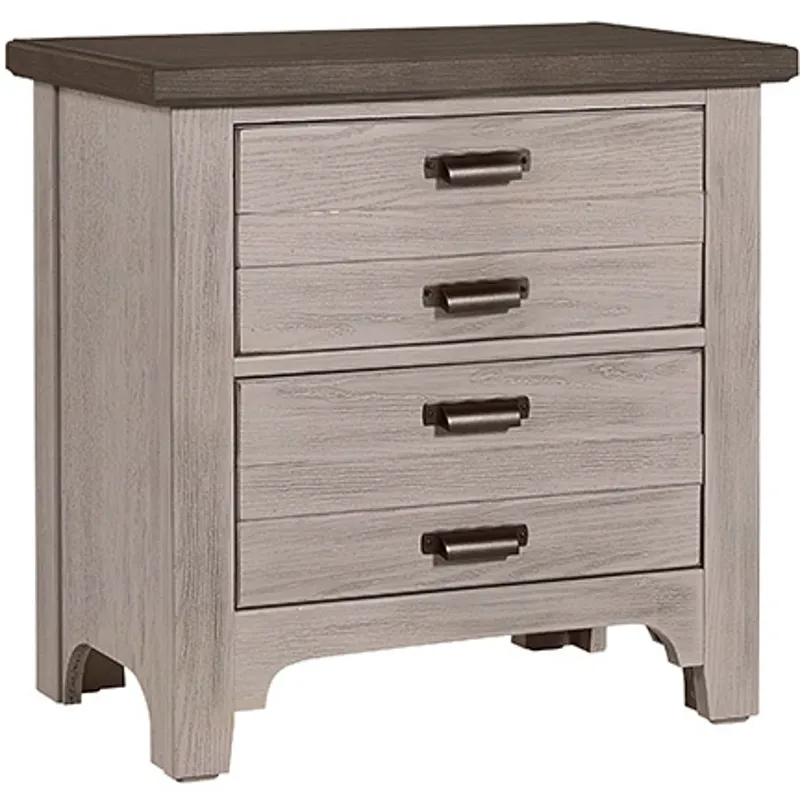 Bungalow-Dover Grey/Folkstone 2 Drawer Nightstand