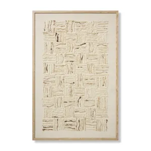 Amber Lewis x Loloi Big Sur Ivory / White 3\'-4\" x 5\'-0\" Wall Art